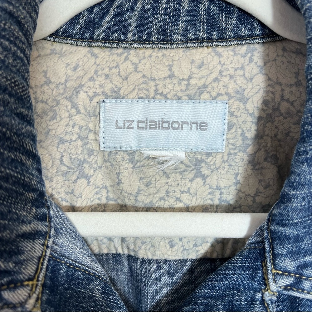 Liz Claiborne jean jacket EUC size small - Picture 4 of 6